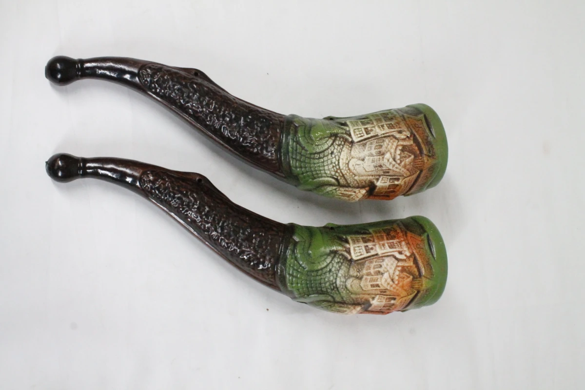 2 decoratieve Georgische drinkhoorns - foto 3