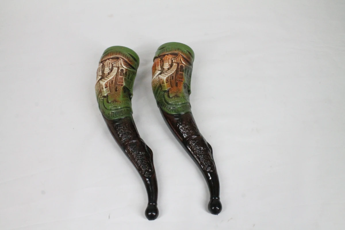 2 decoratieve Georgische drinkhoorns - foto 2