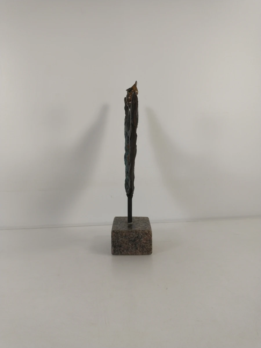 Abstract bronzen beeld op stenen voet - foto 8