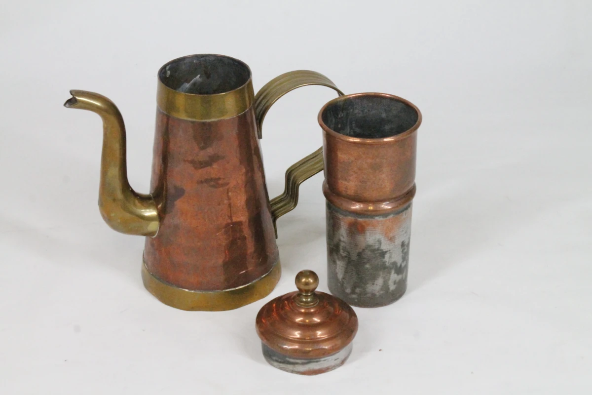 Vintage koperen koffie- of theekan - foto 2