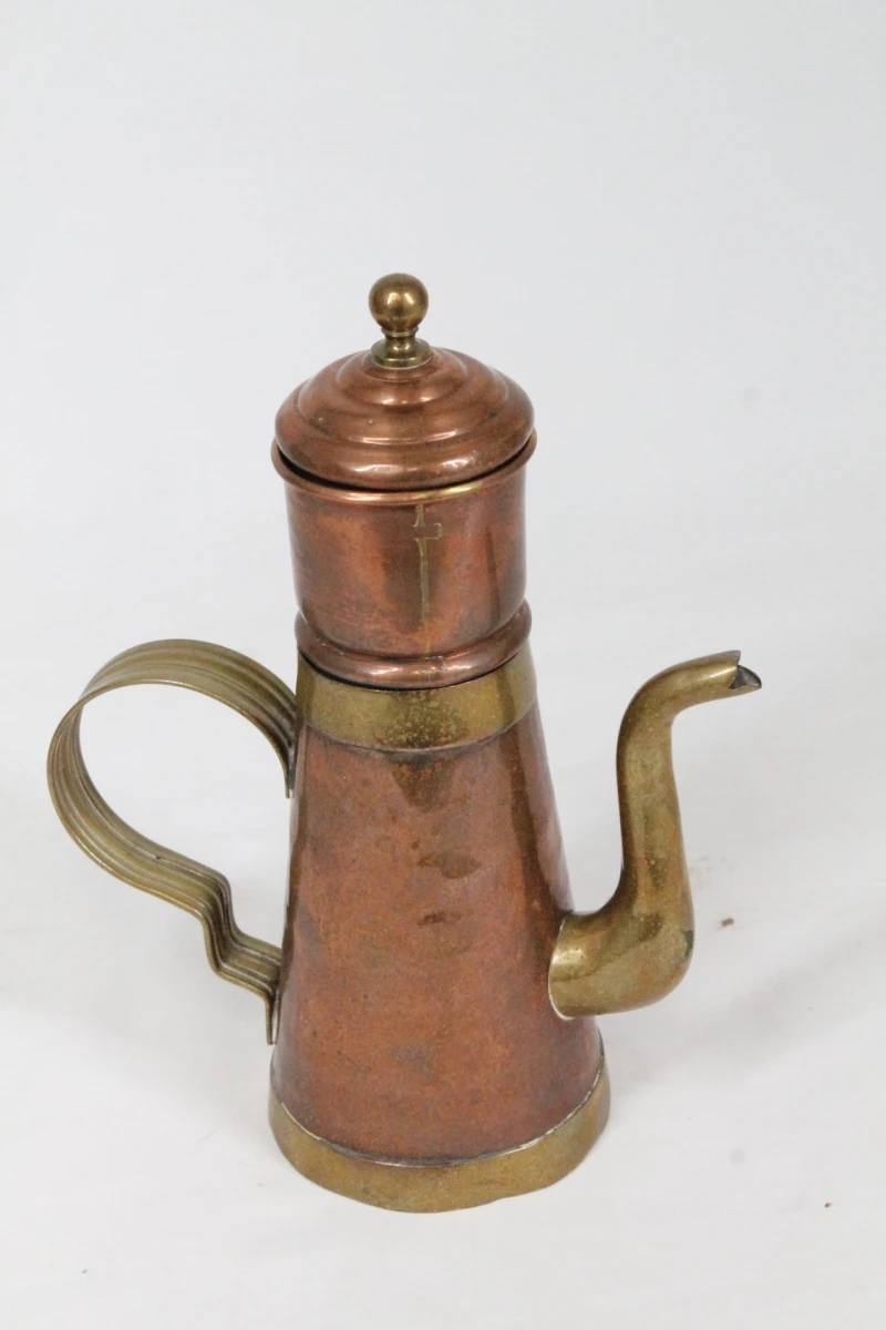 Vintage koperen koffie- of theekan - foto 3