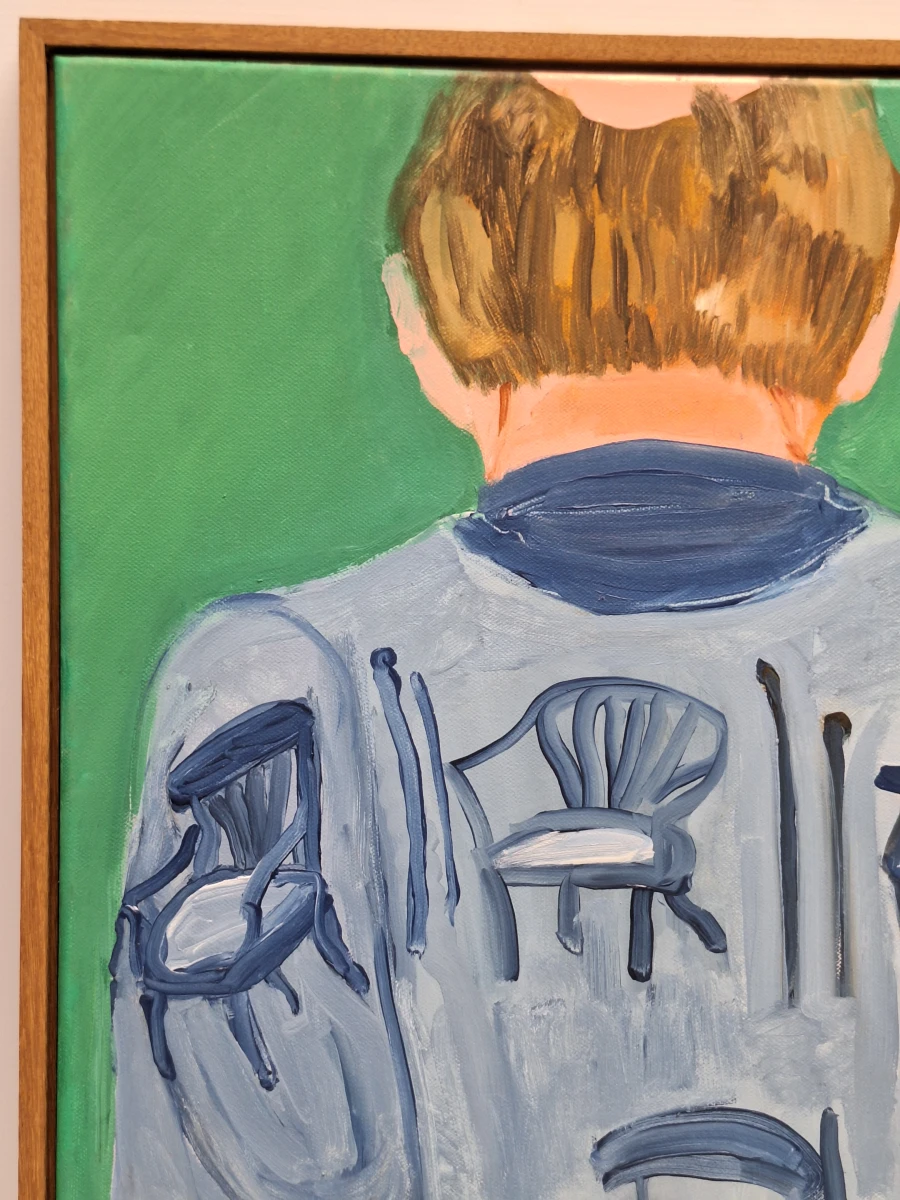 ‘Man met stoelenjas’ - eigentijds figuratief schilderij, Gent 2016 - R. Zijlstra - foto 11