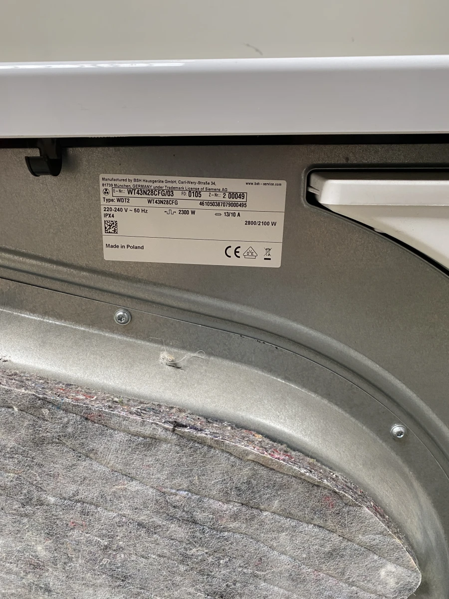 Condensdroogkast - SIEMENS - type: WT43N28CFG - foto 13