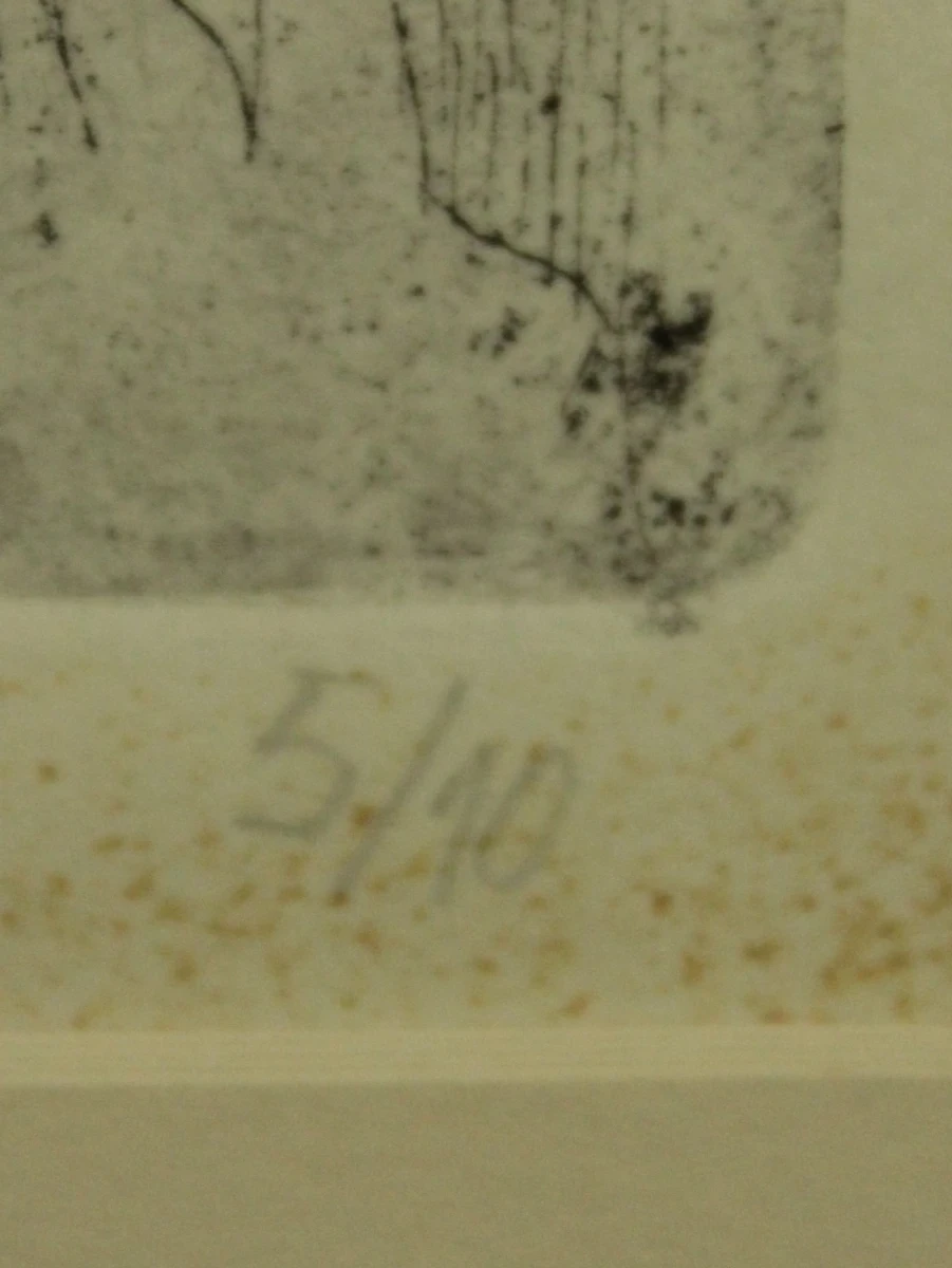 Surrealistische landschap ets - Erik Mangelschots 1975 - foto 8