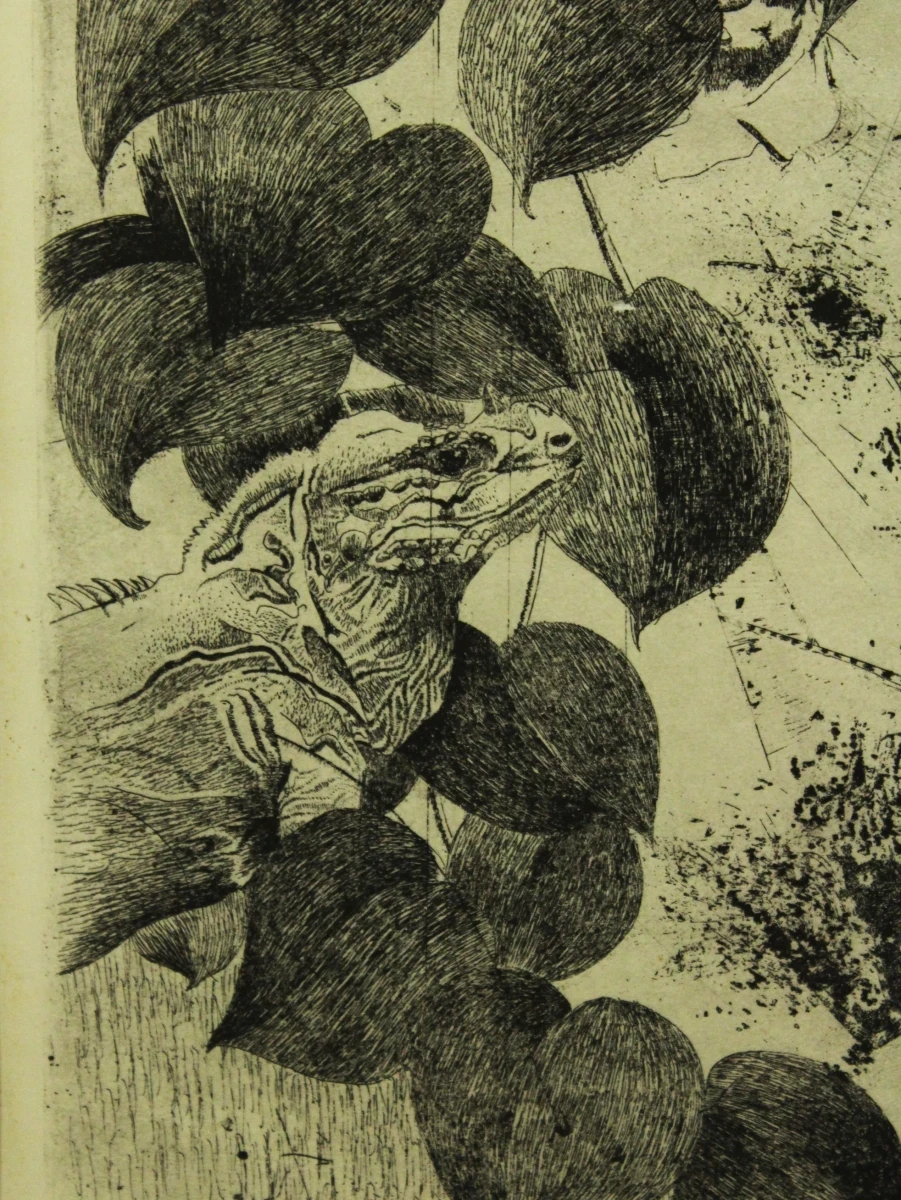 Surrealistische landschap ets - Erik Mangelschots 1975 - foto 5