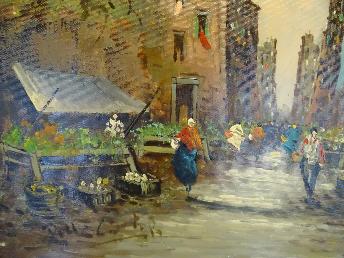 Olieverfschilderij stadsgezicht - foto 4