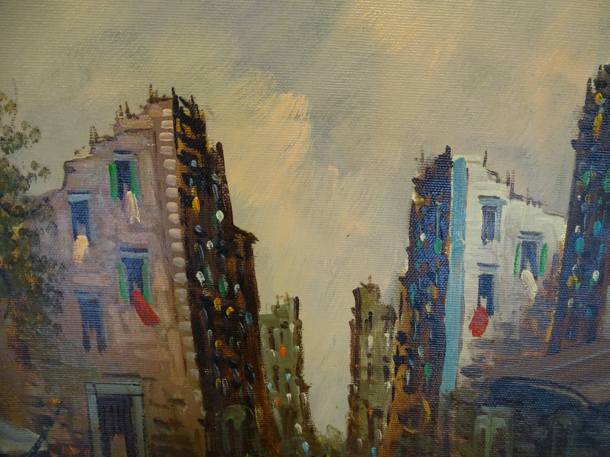 Olieverfschilderij stadsgezicht - foto 6