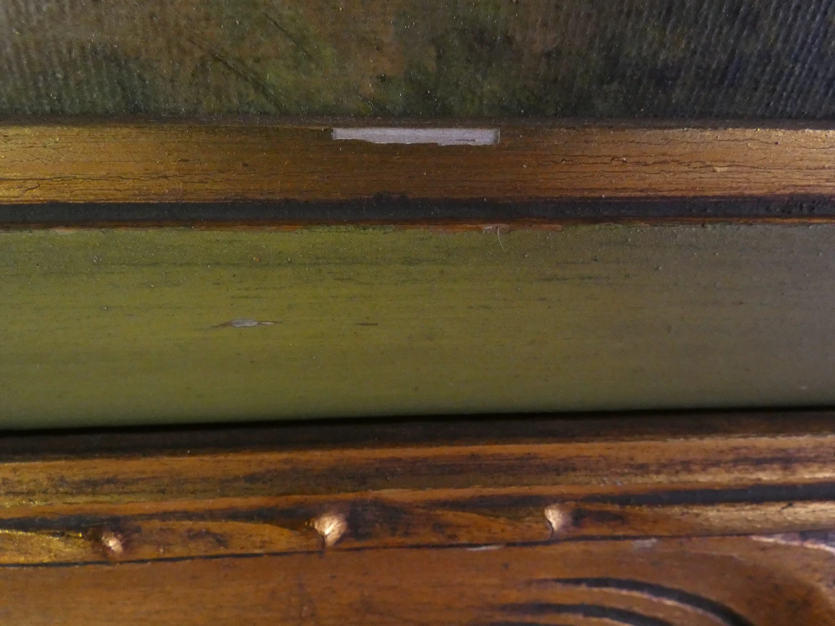 Oud olieverfschilderij Vlaams plattelandsleven - P.Reps 1906 - foto 12