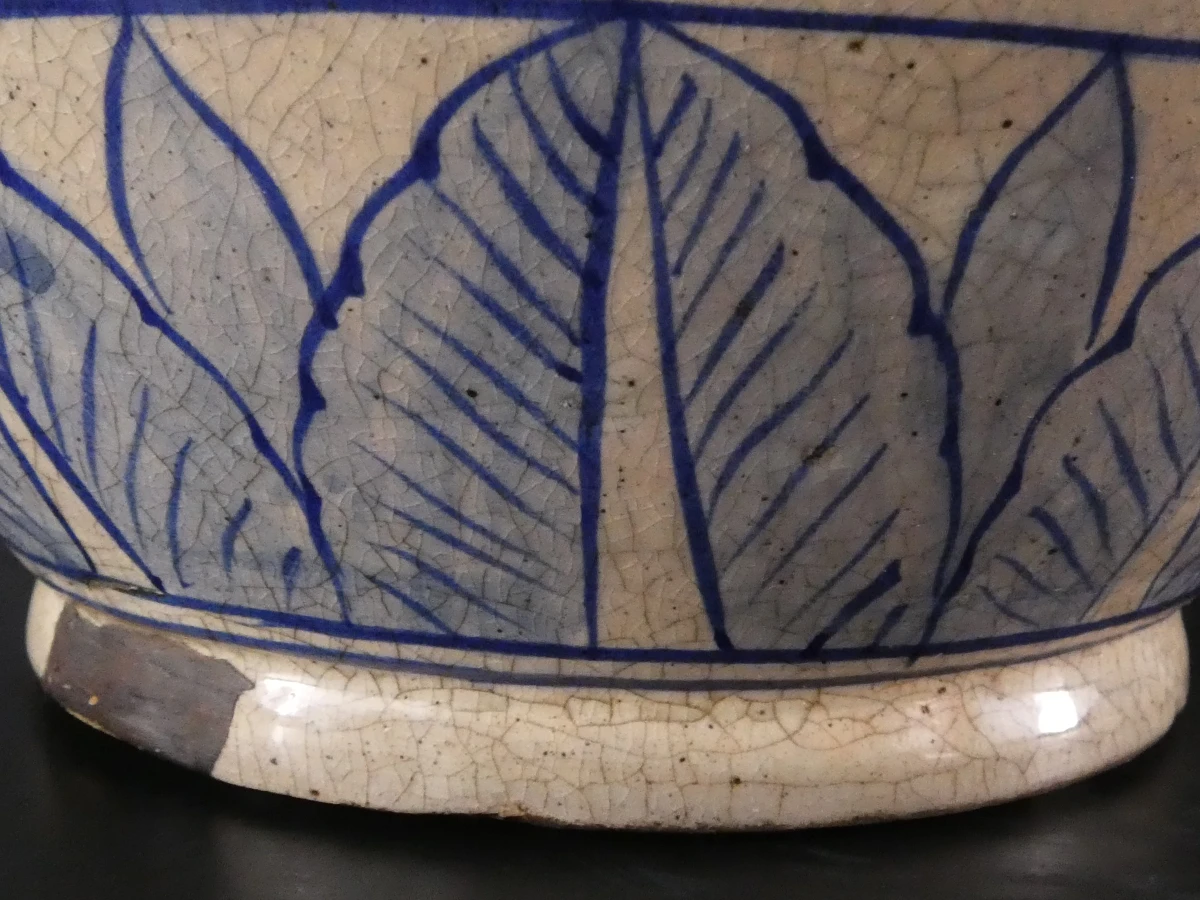 Karaktervolle Chinese blauw-witte 'Nanking' drakenvaas (ca 1900) - foto 8