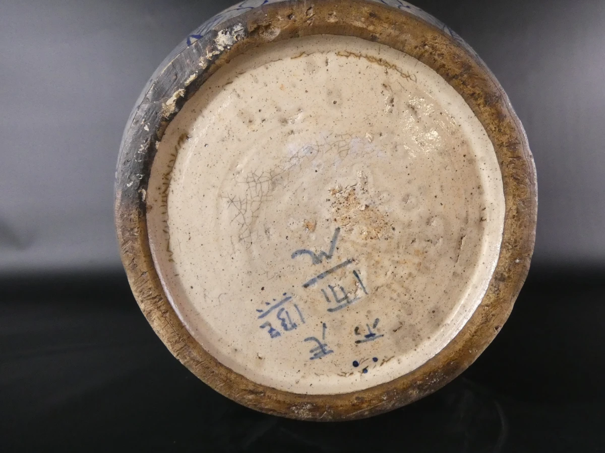 Karaktervolle Chinese blauw-witte 'Nanking' drakenvaas (ca 1900) - foto 9