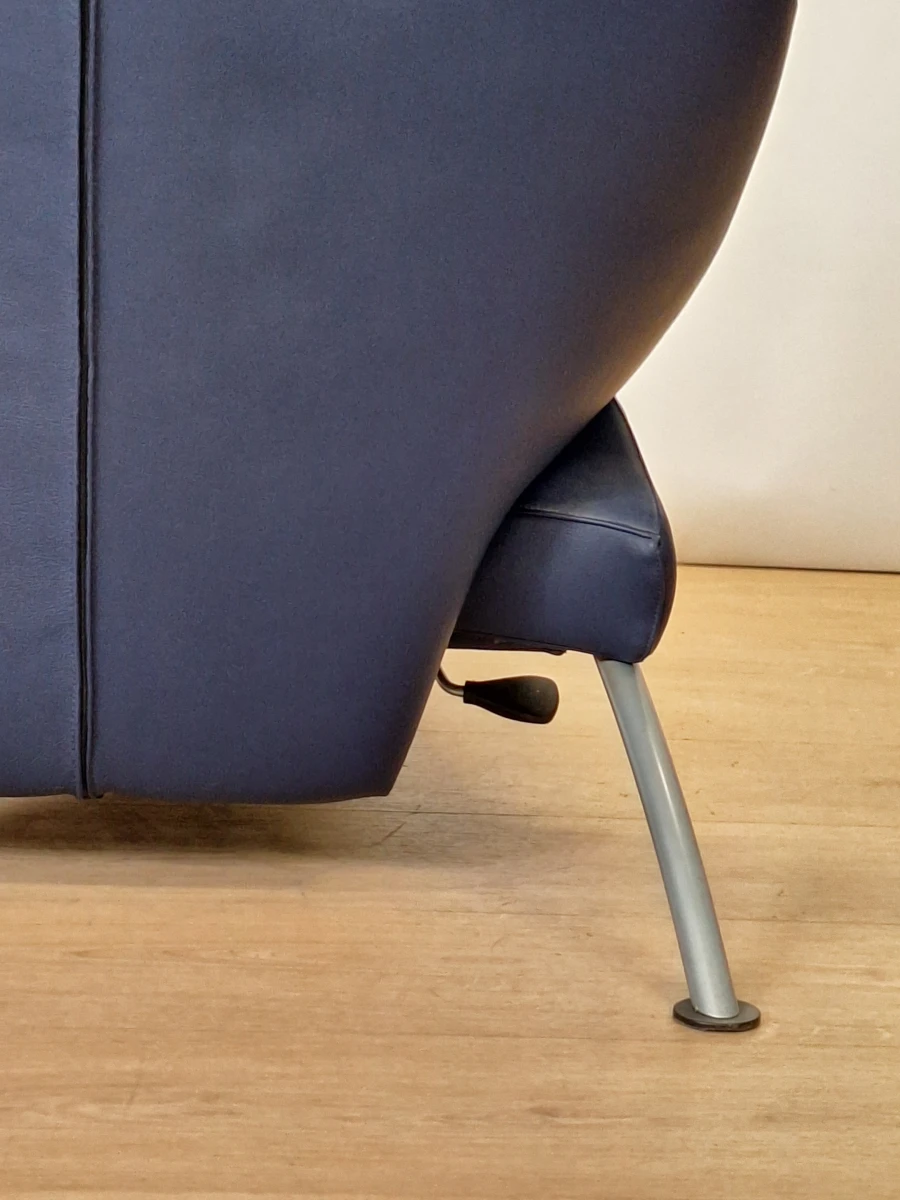 Iconische WK Wohnen Solo 699 relaxfauteuil - Stefan Heiliger - donkerblauw leder - foto 8