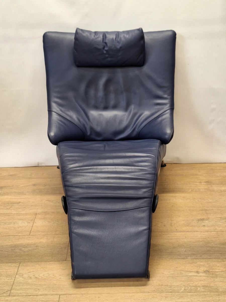 Iconische WK Wohnen Solo 699 relaxfauteuil - Stefan Heiliger - donkerblauw leder - foto 5