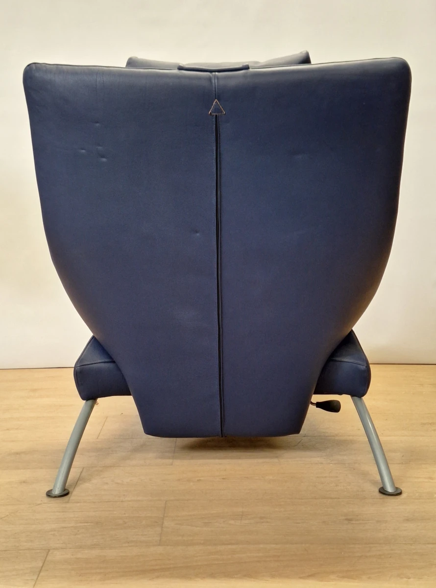 Iconische WK Wohnen Solo 699 relaxfauteuil - Stefan Heiliger - donkerblauw leder - foto 7