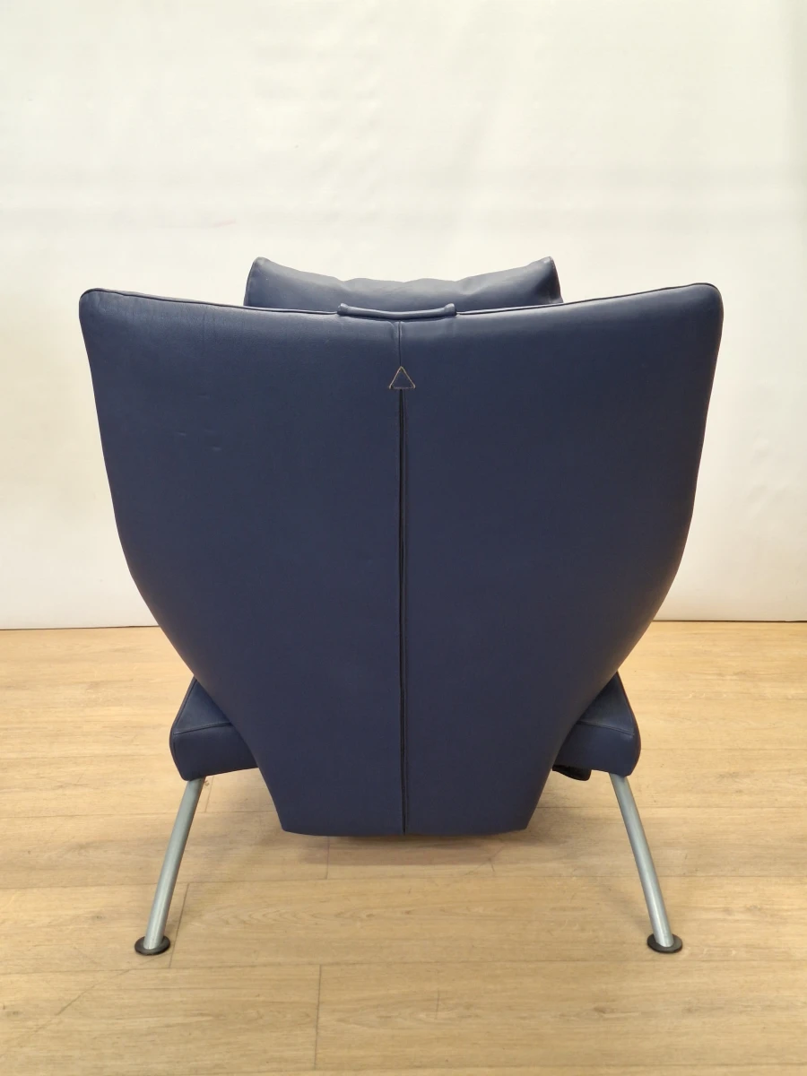 Iconische WK Wohnen Solo 699 relaxfauteuil - Stefan Heiliger - donkerblauw leder - foto 6