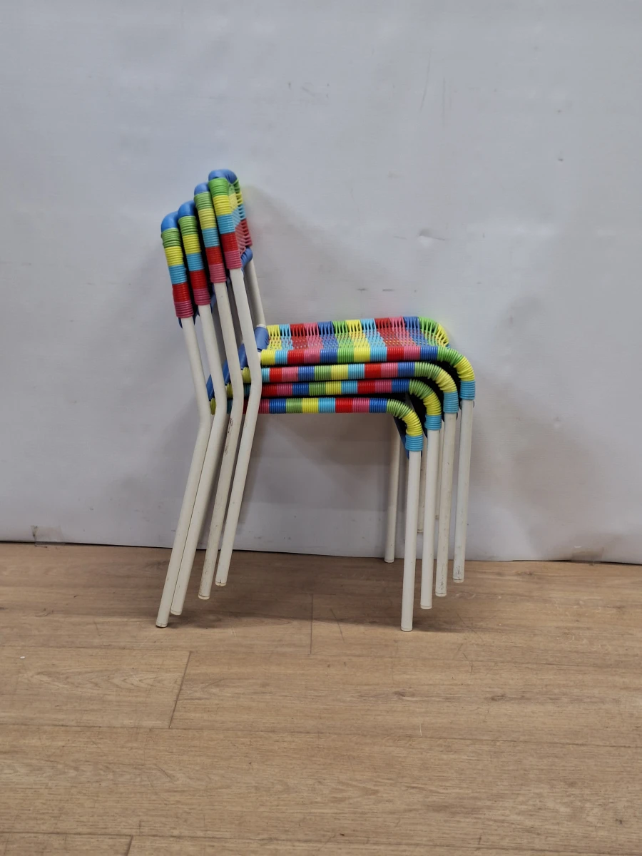 Vintage IKEA FÄRGGLAD kinderstoelen - set van vier - Maria Vinka (Jaren '90) - foto 16
