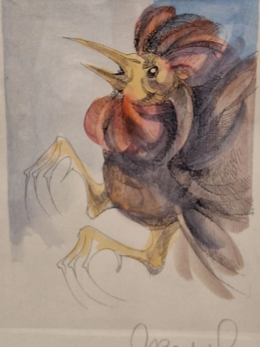 Set van 2 handgesigneerde dierillustraties ‘Haan’ en ‘Vrouwelijke uil’ - 2000/2002 - Willy Bosschem - foto 10