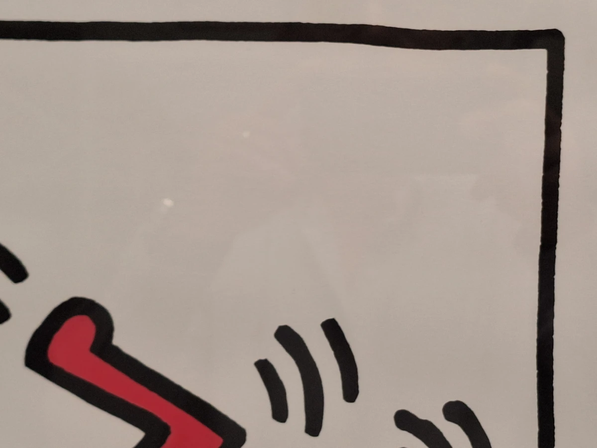 Kleurrijke kunstdruk met dansende figuren - ingelijst - Keith Haring - foto 5