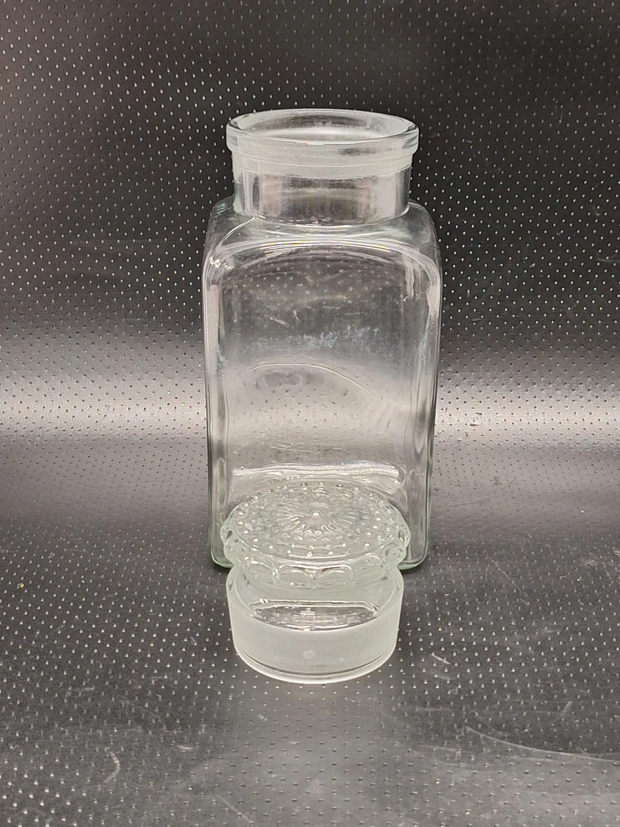 XL antieke apothekerspot van 32.5 cm met geslepen stop - foto 5