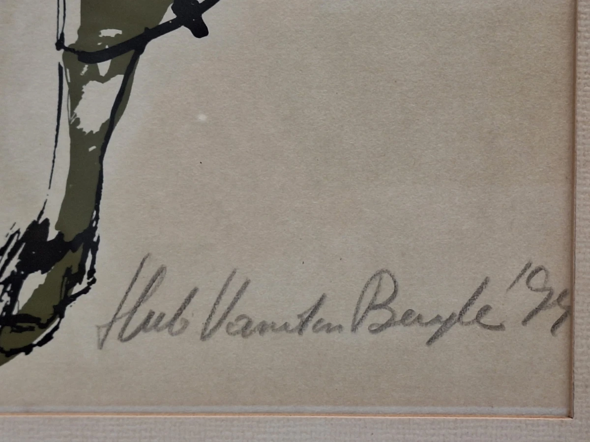 ‘Jager met hond’ - handgesigneerde zeefdruk 19/22 uit 1999 - Hub Vandenbergh - foto 7
