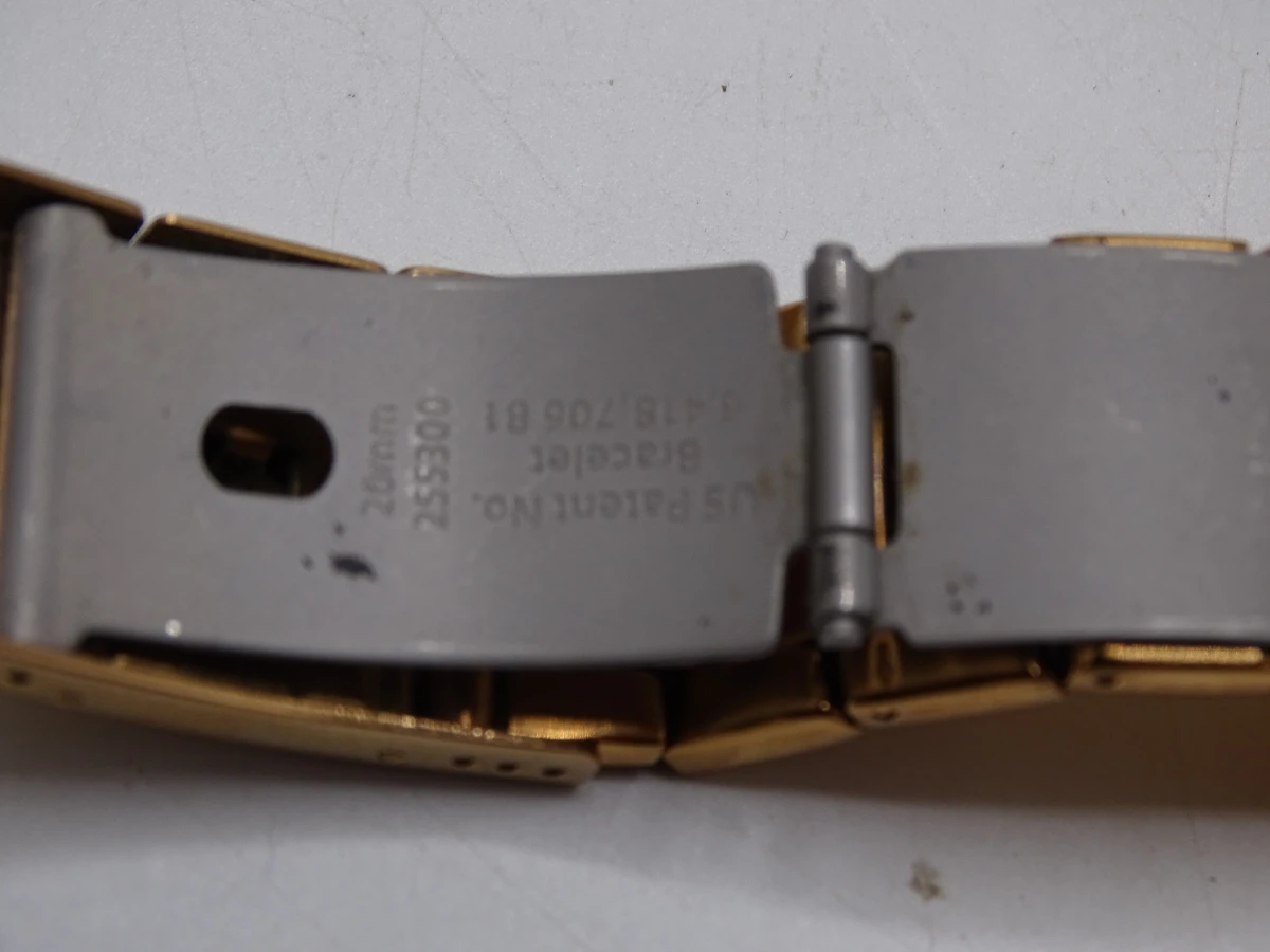 Goudkleurige Fossil horloge - foto 5