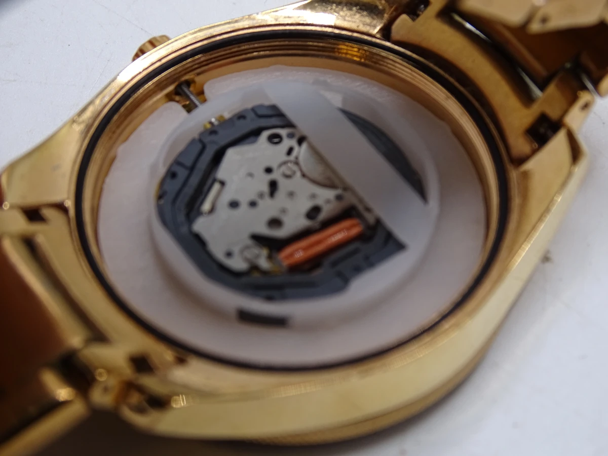 Goudkleurige Fossil horloge - foto 12