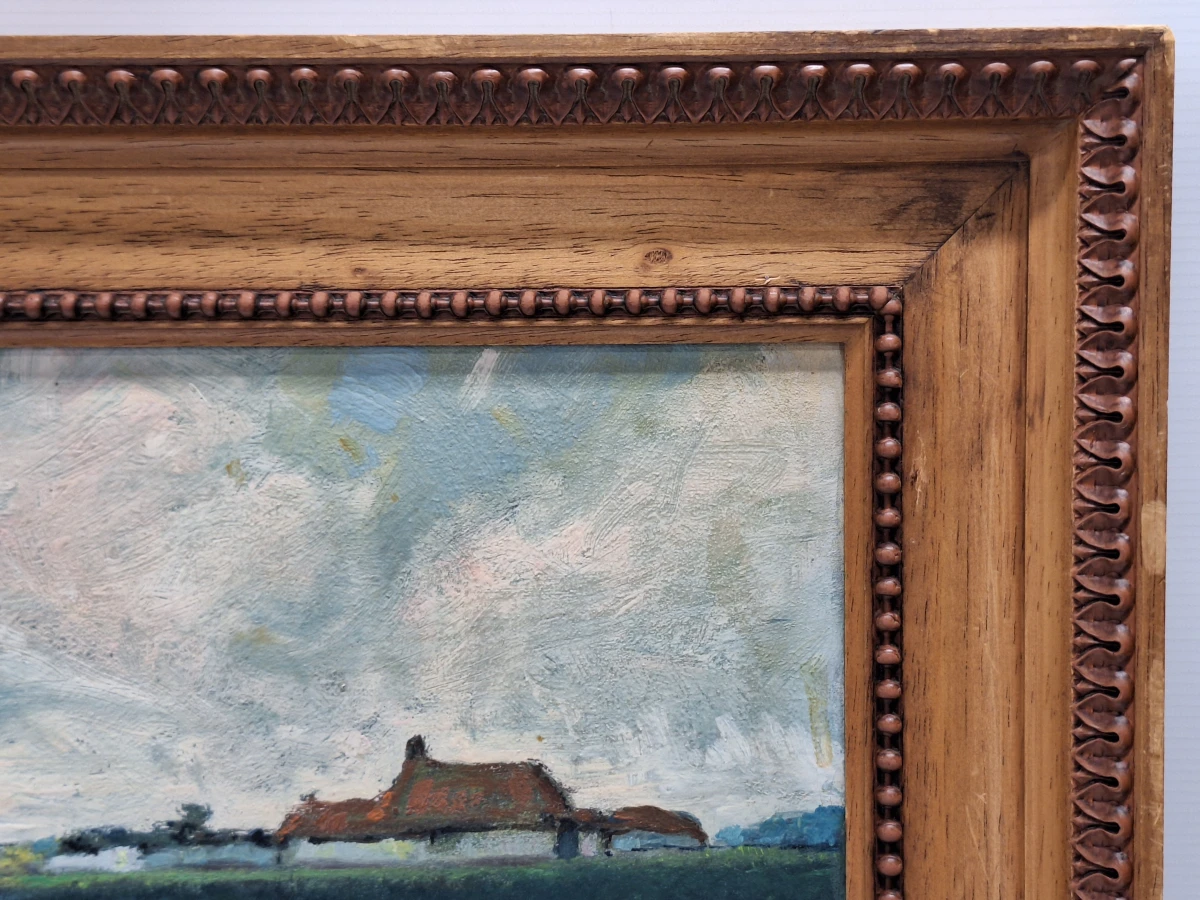 Expressionistisch riviertafereel met roeiboot - J. Bruynseels - foto 4