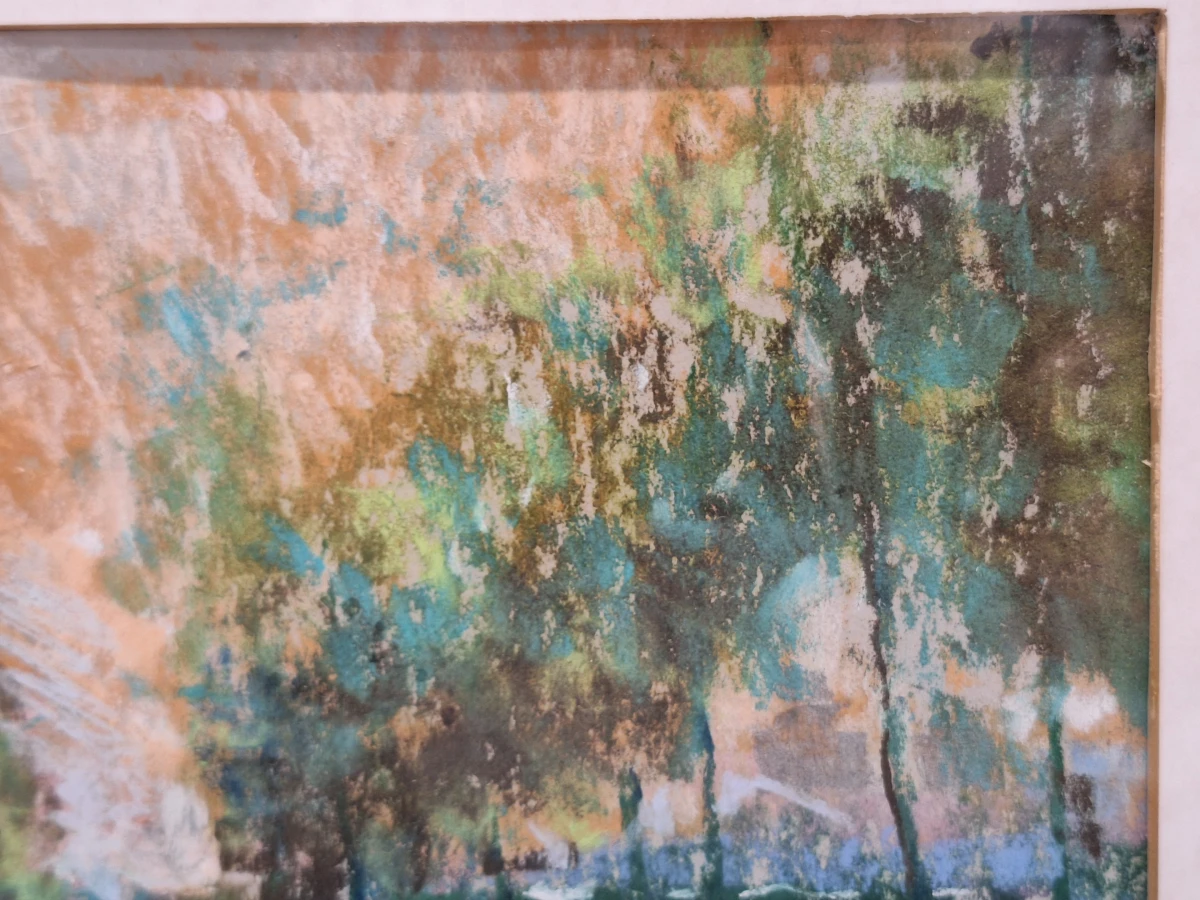 Impressionistisch kanaallandschap bij avondlicht - monogram ME, 1994 - foto 5