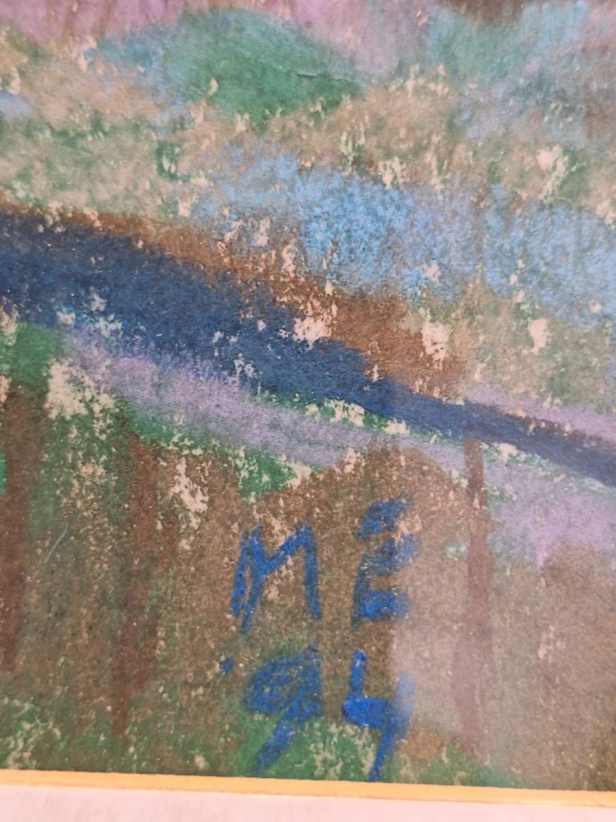 Impressionistisch kanaallandschap bij avondlicht - monogram ME, 1994 - foto 8