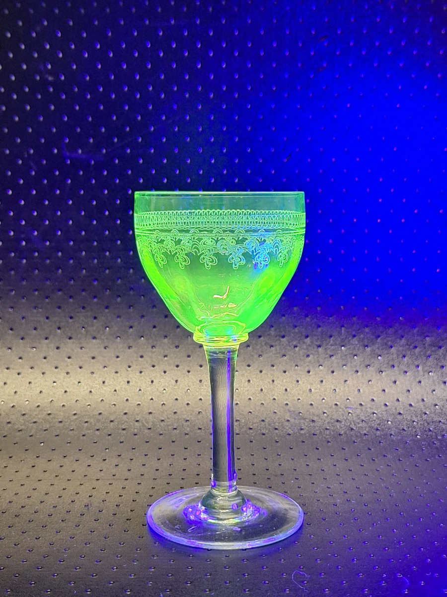 Set van 5 Art-Deco uranium wijnglazen - Art-Deco - foto 6