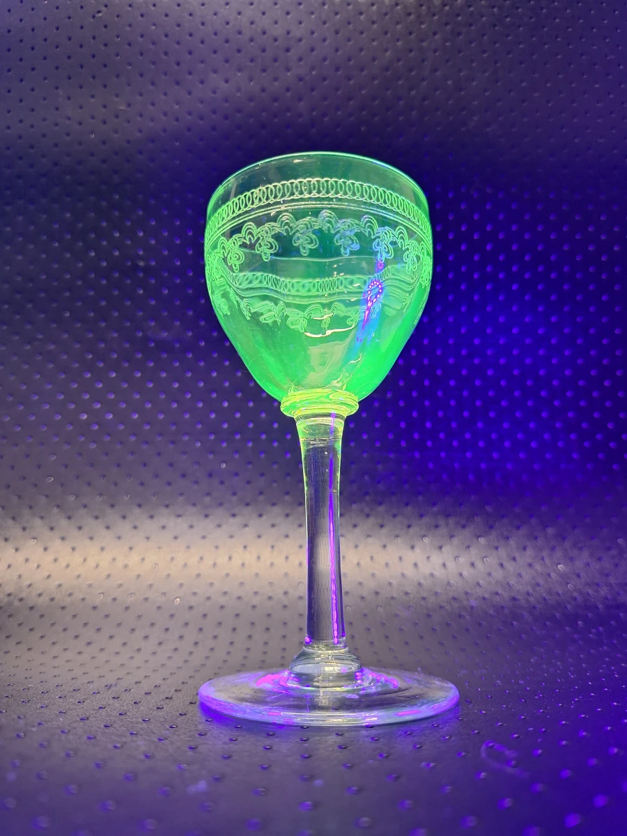 Set van 5 Art-Deco uranium wijnglazen - Art-Deco - foto 7