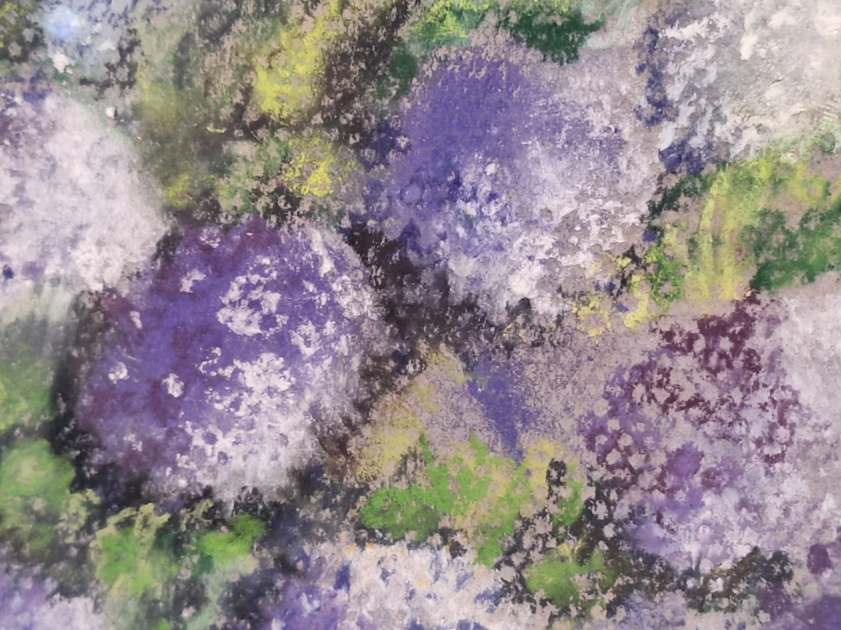 Set van twee originele pastelschilderijen met bloemen - Rita Wildro - foto 15