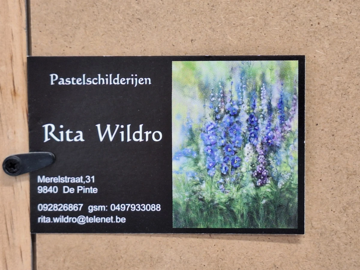Set van twee originele pastelschilderijen met bloemen - Rita Wildro - foto 11