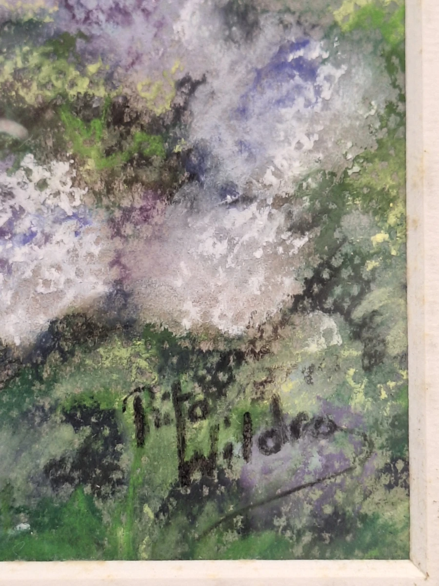Set van twee originele pastelschilderijen met bloemen - Rita Wildro - foto 16