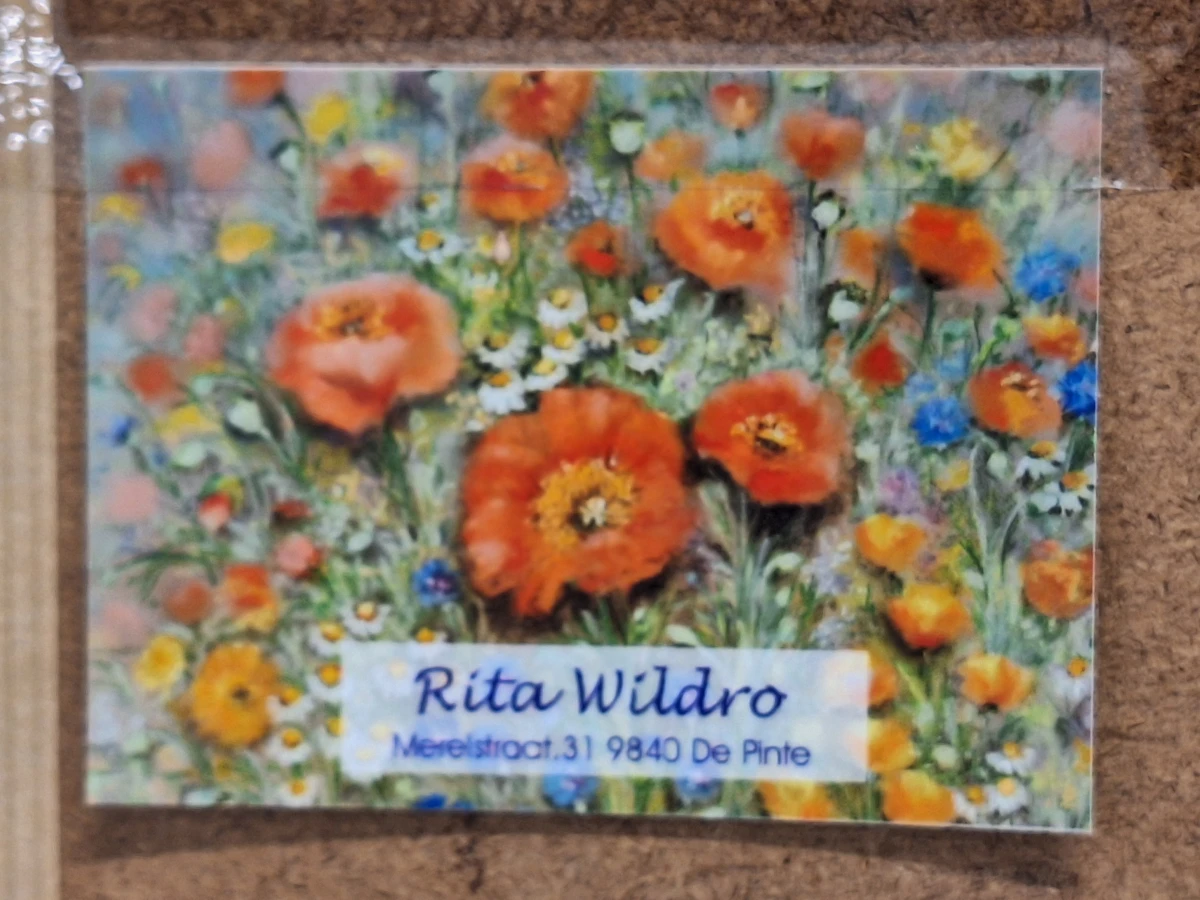 Set van twee originele pastelschilderijen met bloemen - Rita Wildro - foto 19