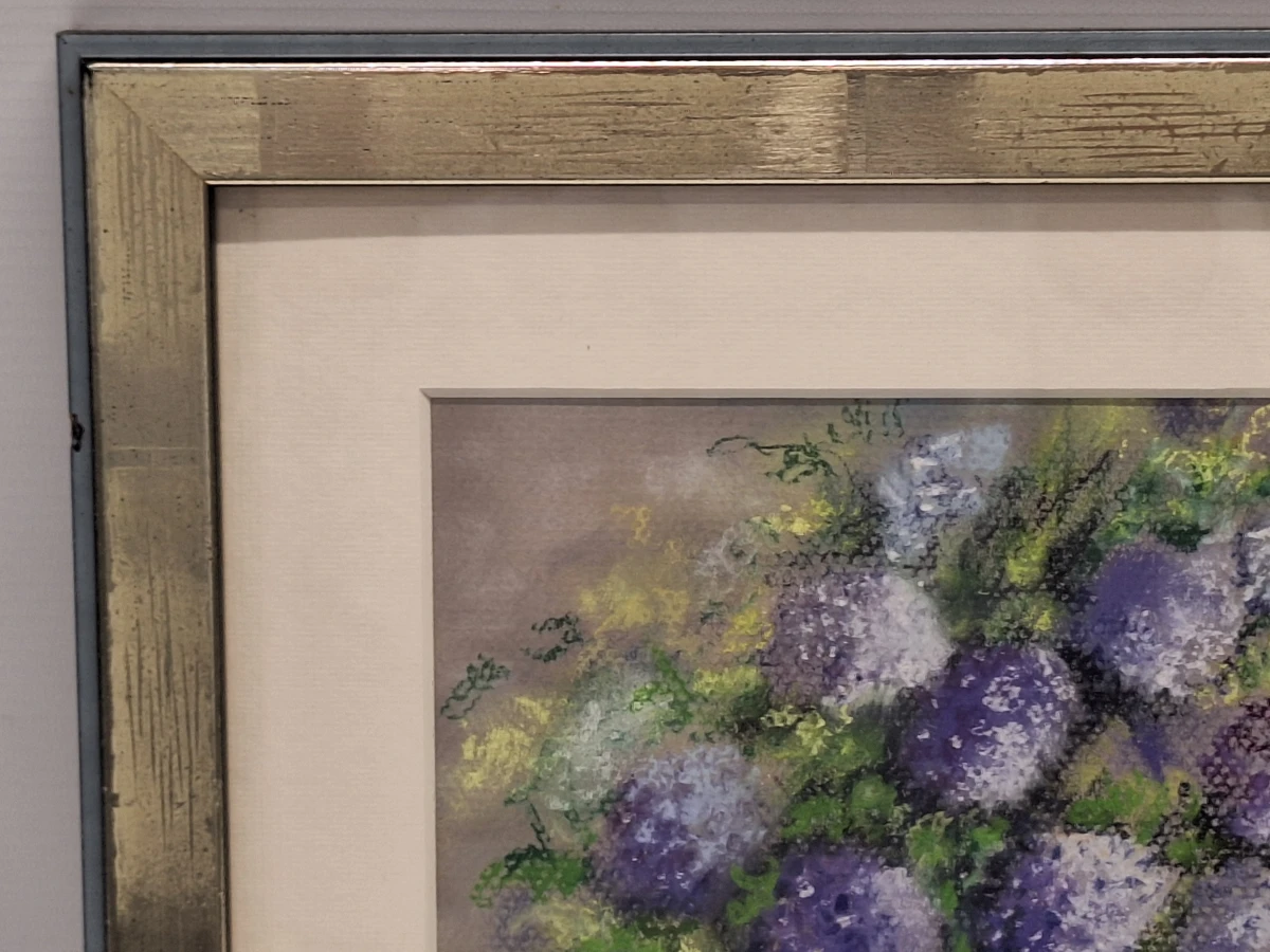 Set van twee originele pastelschilderijen met bloemen - Rita Wildro - foto 17
