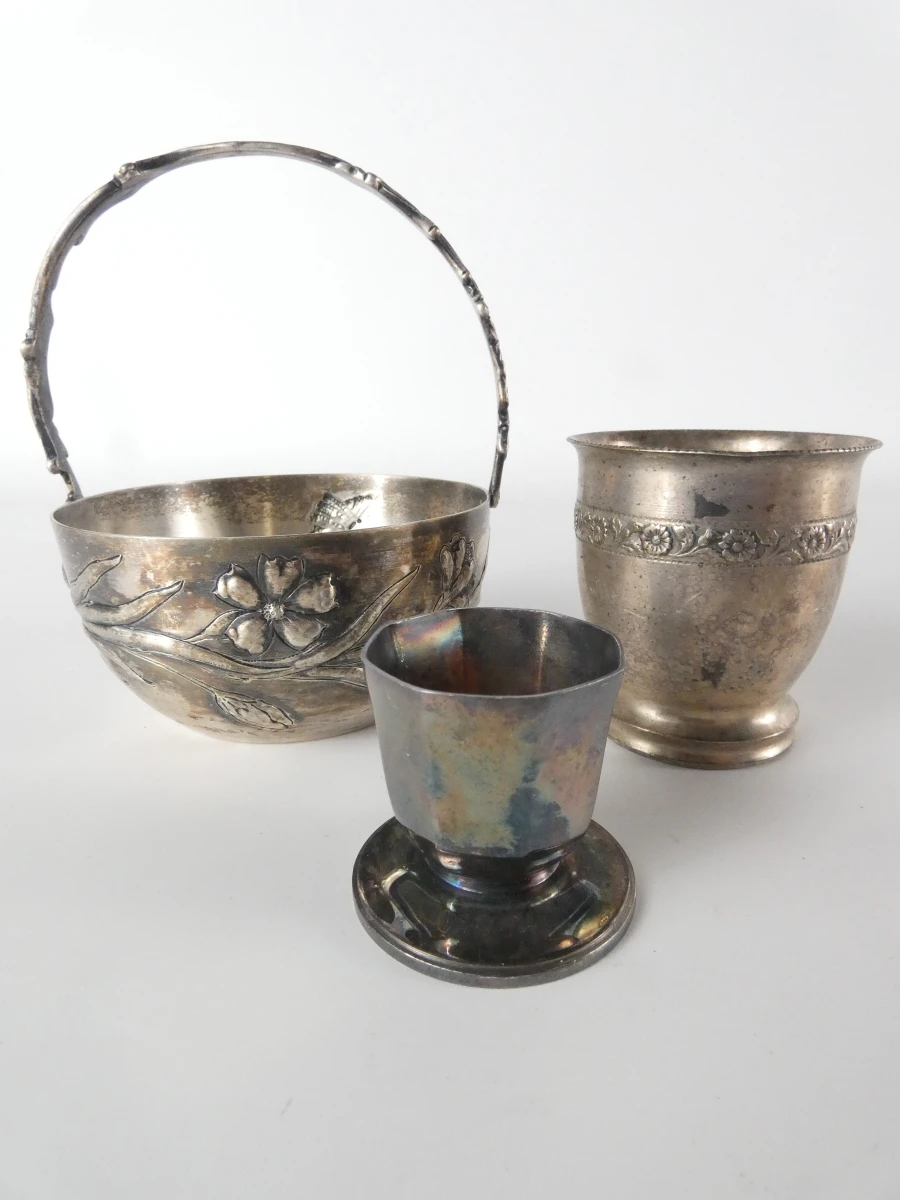 Set verzilverde vintage decoratieve voorwerpen(12 stuks-1855 gr.) - foto 11