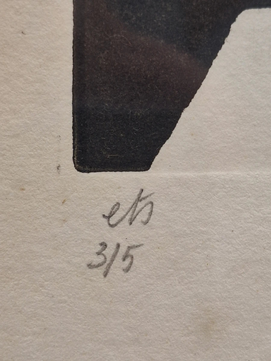 Abstracte ets “Ode aan Christelle G.” - handgesigneerd en genummerd 3/5 - foto 10