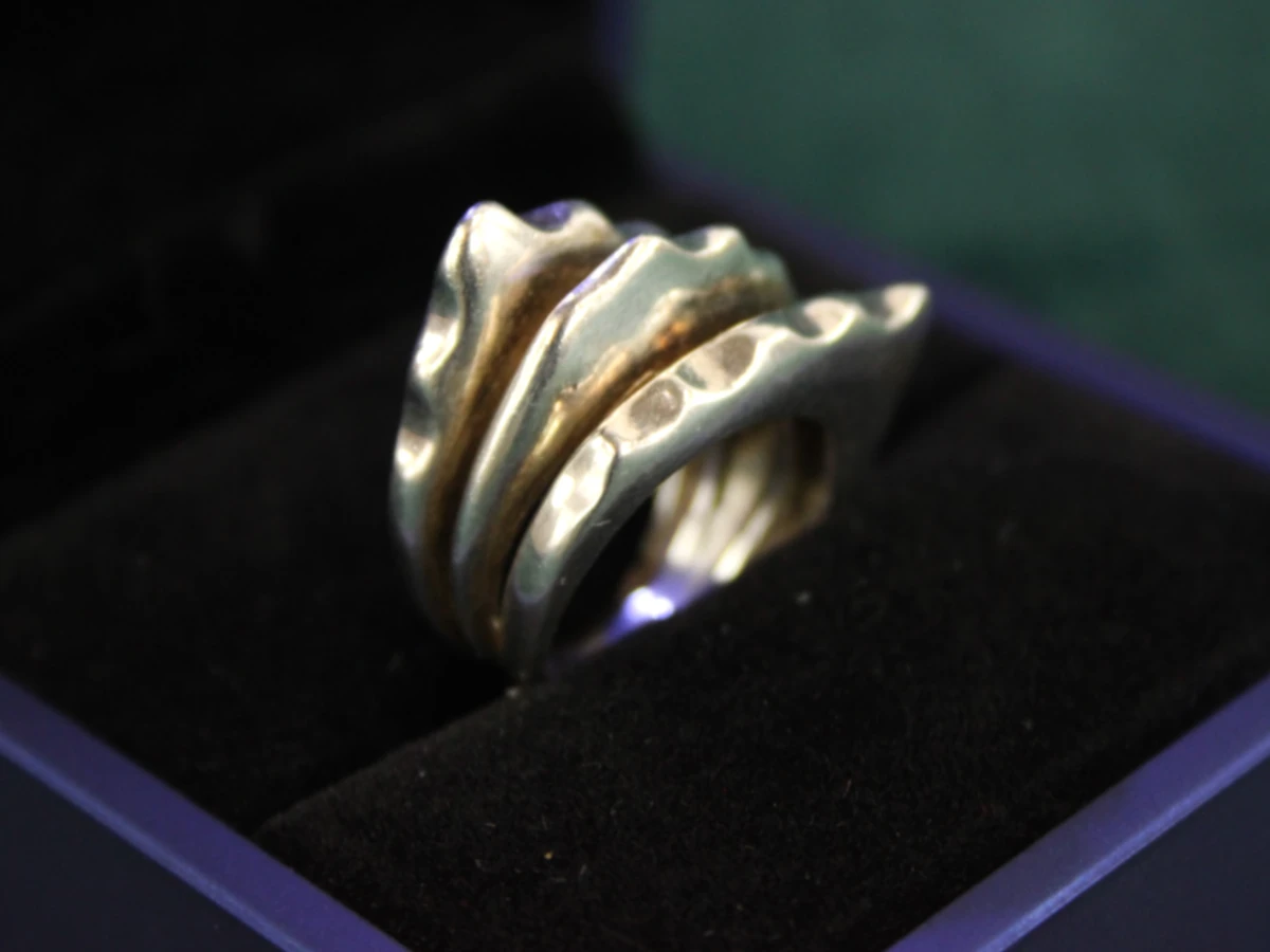 Sterling zilveren sculpturale ring - foto 2
