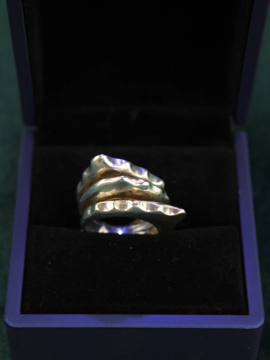 Sterling zilveren sculpturale ring - foto 4