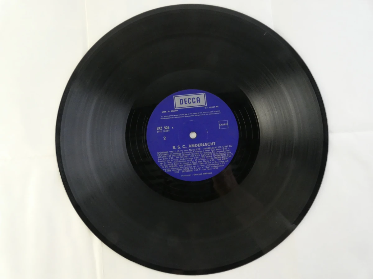 R.S.C. Anderlecht vinylplaat met poster en singles - foto 5