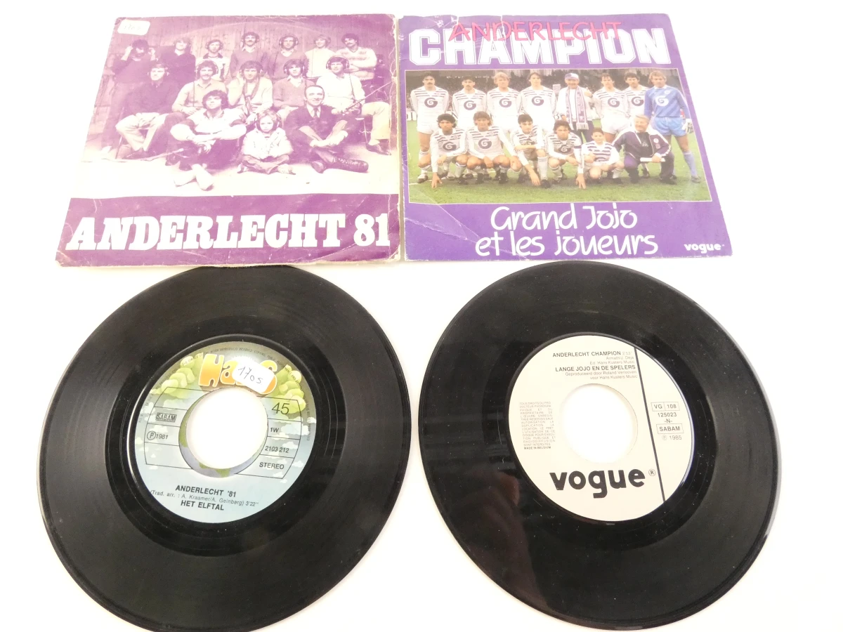 R.S.C. Anderlecht vinylplaat met poster en singles - foto 8