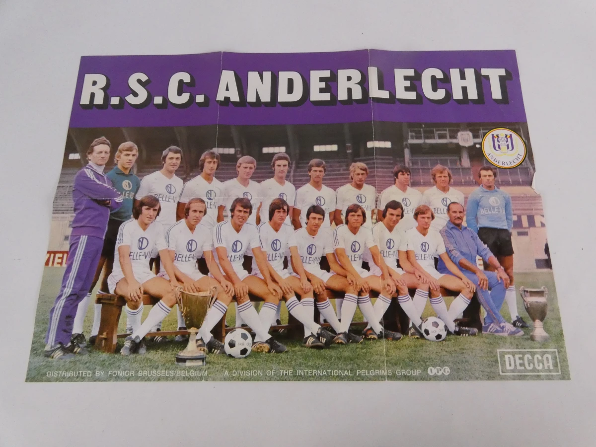 R.S.C. Anderlecht vinylplaat met poster en singles - foto 15