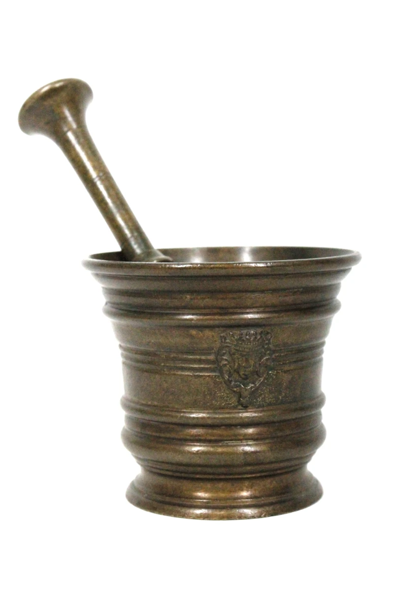 Bronzen Vijzel met stamper - foto 9