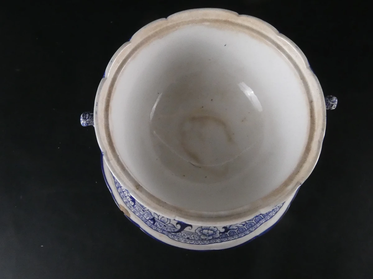 Vintage Frans aardewerk serviesonderdelen - Longwy “Chinois” - foto 6