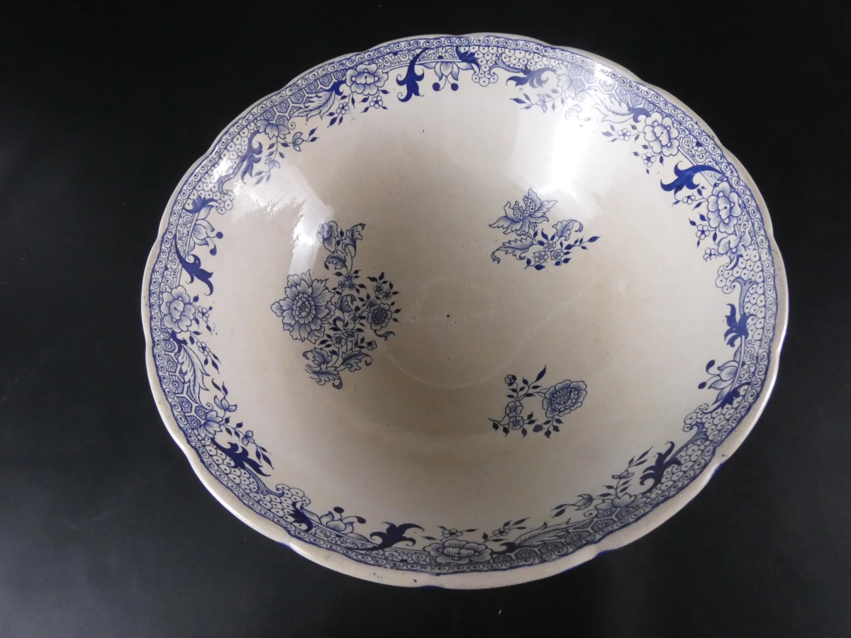 Vintage Frans aardewerk serviesonderdelen - Longwy “Chinois” - foto 9