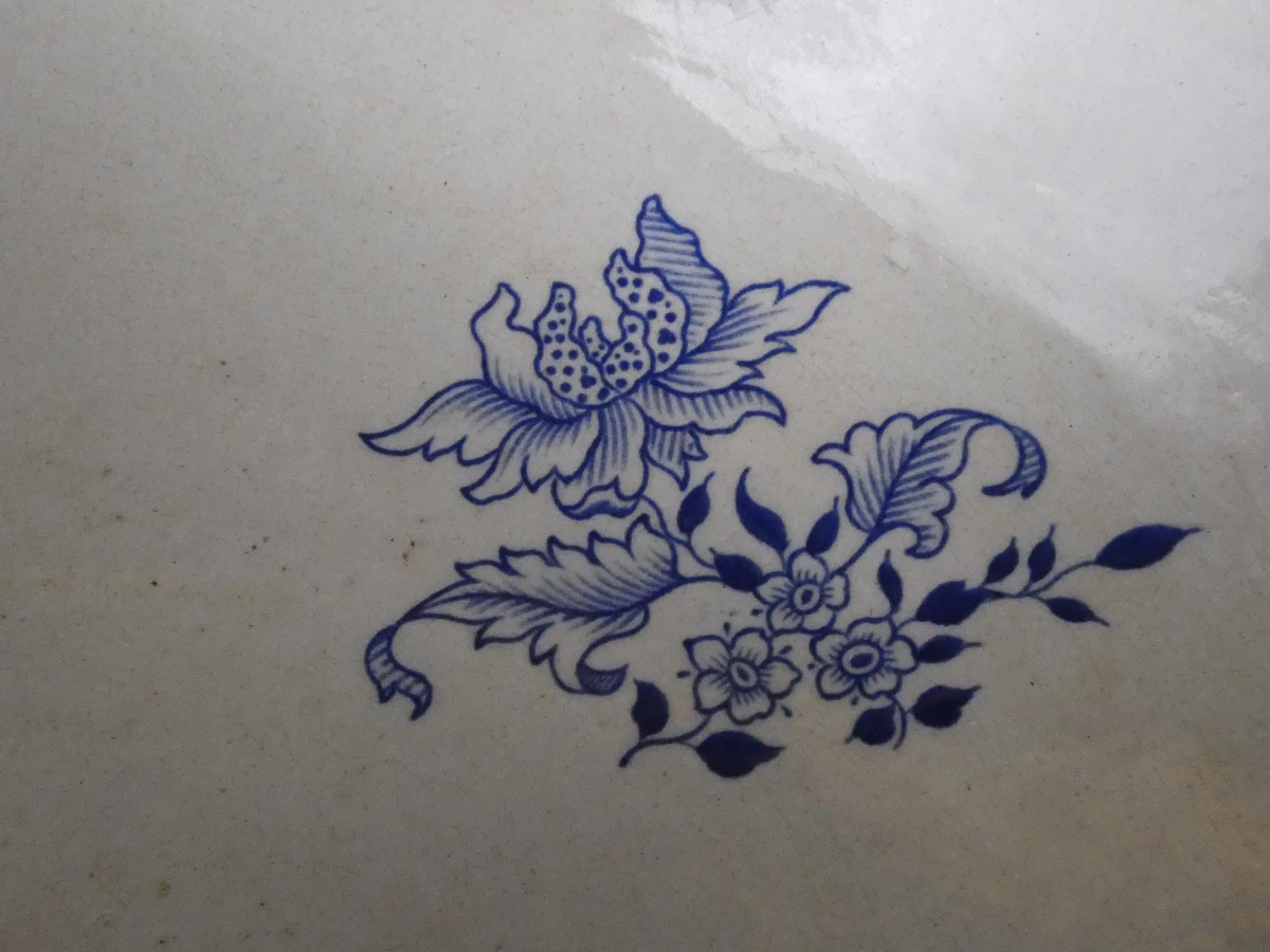 Vintage Frans aardewerk serviesonderdelen - Longwy “Chinois” - foto 10