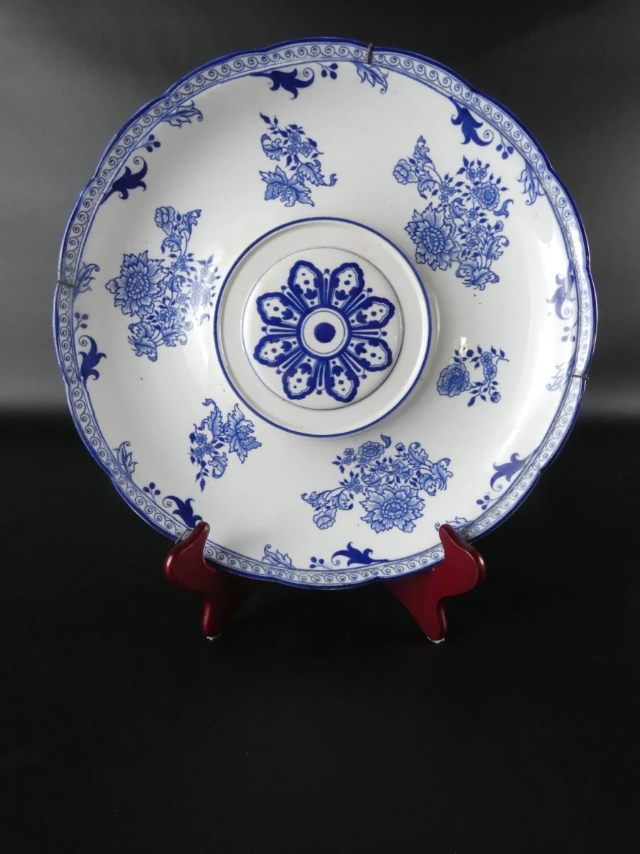 Vintage Frans aardewerk serviesonderdelen - Longwy “Chinois” - foto 14