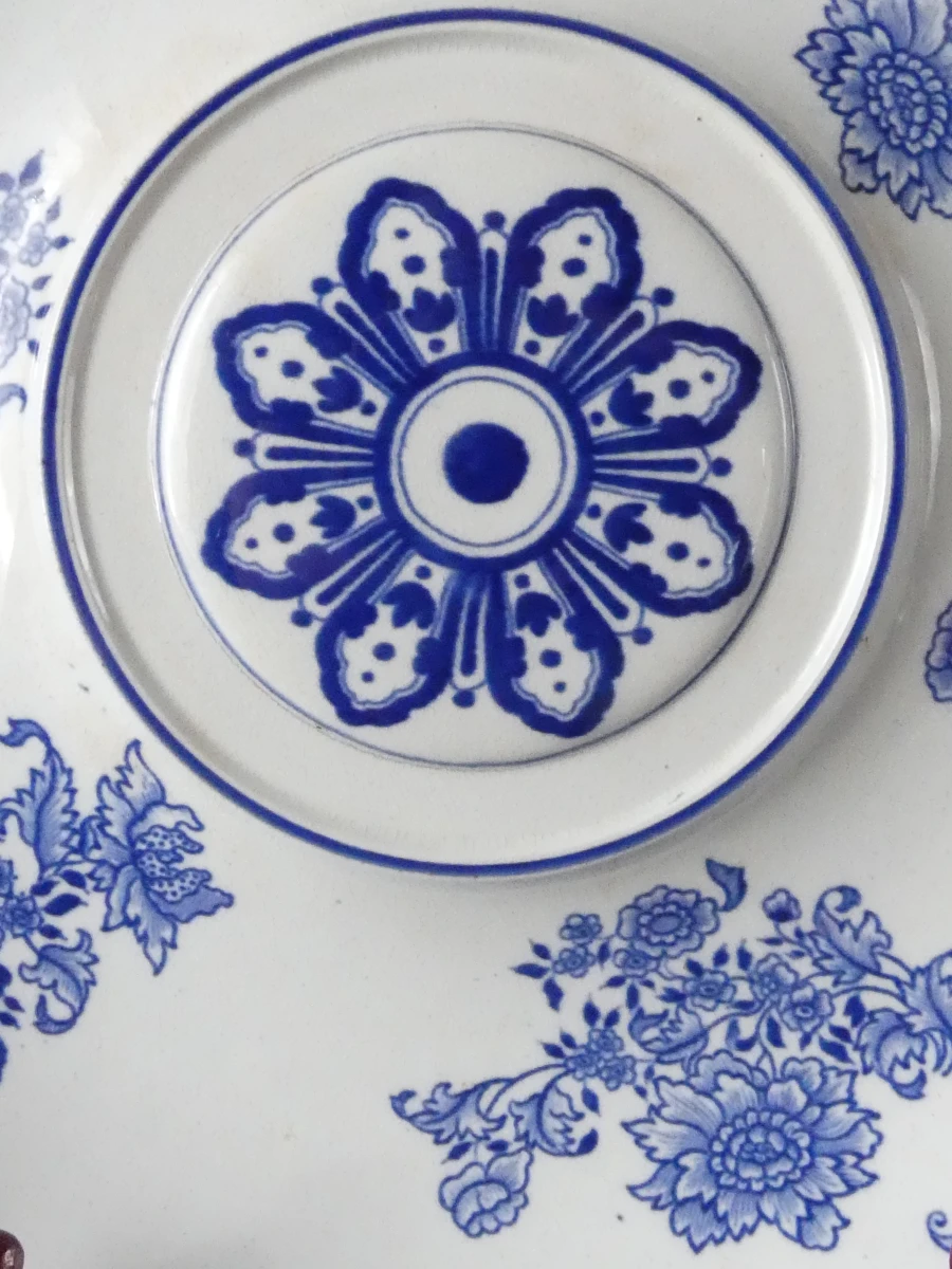 Vintage Frans aardewerk serviesonderdelen - Longwy “Chinois” - foto 15
