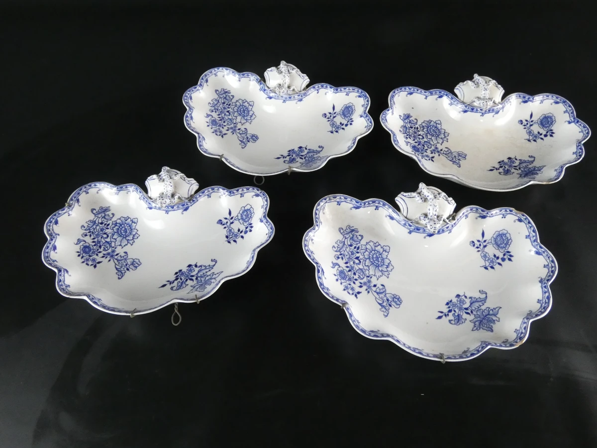 Vintage Frans aardewerk serviesonderdelen - Longwy “Chinois” - foto 21