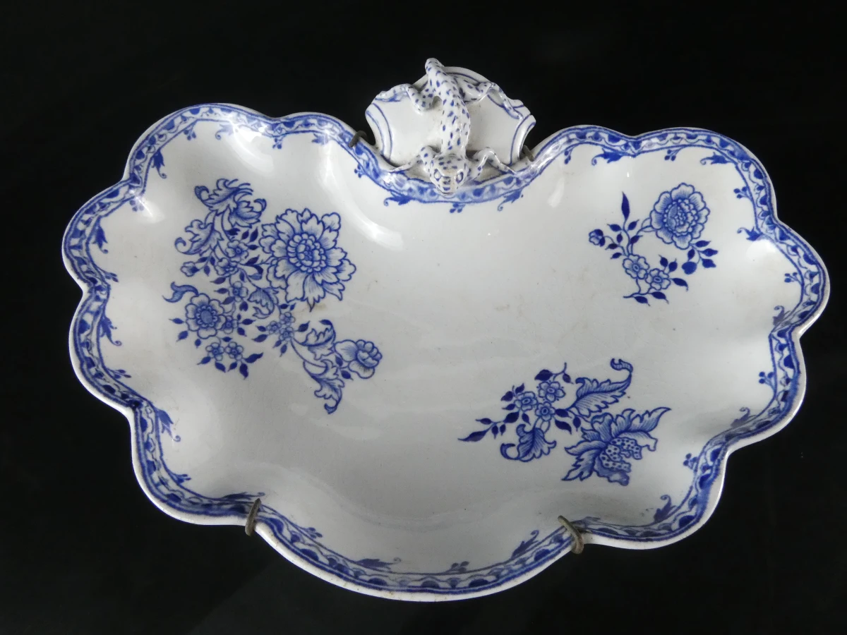 Vintage Frans aardewerk serviesonderdelen - Longwy “Chinois” - foto 22